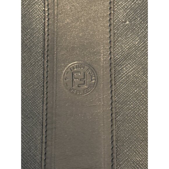 Fendi Vintage Black Leather Small Handbag With Dust Bag Italy - Picture 4 of 10